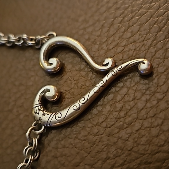 BRIGHTON 1990s Adore Me Open Heart Pendant Chain Necklace - Picture 8 of 9